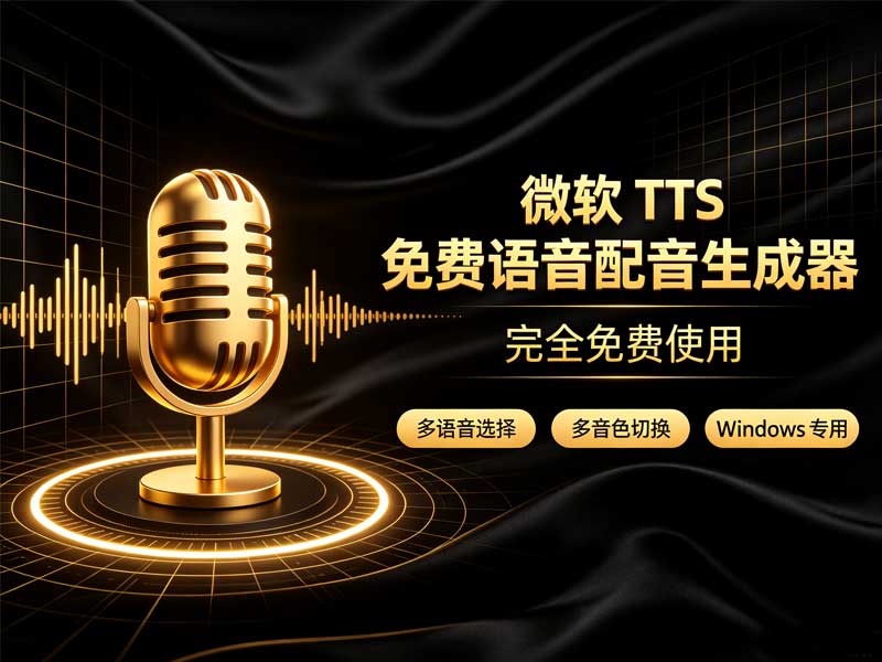 【语音生成工具】-微软 TTS支持多语音、多音色选择 - Windows系统专用-大白白网创联盟